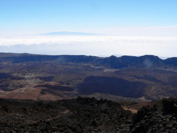 Ce que l'on voit depuis le sommet du Teide...