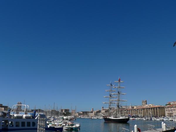 Dans le vieux-port à Marseille